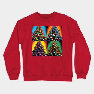 Tinsel Twist: Pop Art's Festive Fir - Christmas Tree Crewneck Sweatshirt